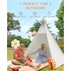 86" H Larger Teepee Play Tent, Huge Foldable Teepee Indoor