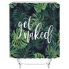 Tititex Tropical Palm Leaves Shower Curtain Sets, Cute Get Naked