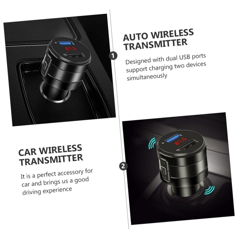 COHEALI Wireless Radio Adapter with Dual USB Charging Player Car