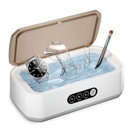 WINTERCRUSH Ultrasonic Retainer Cleaner for Tooth: 50KHz Jewelry Cleaner Deep Cleaning Machine