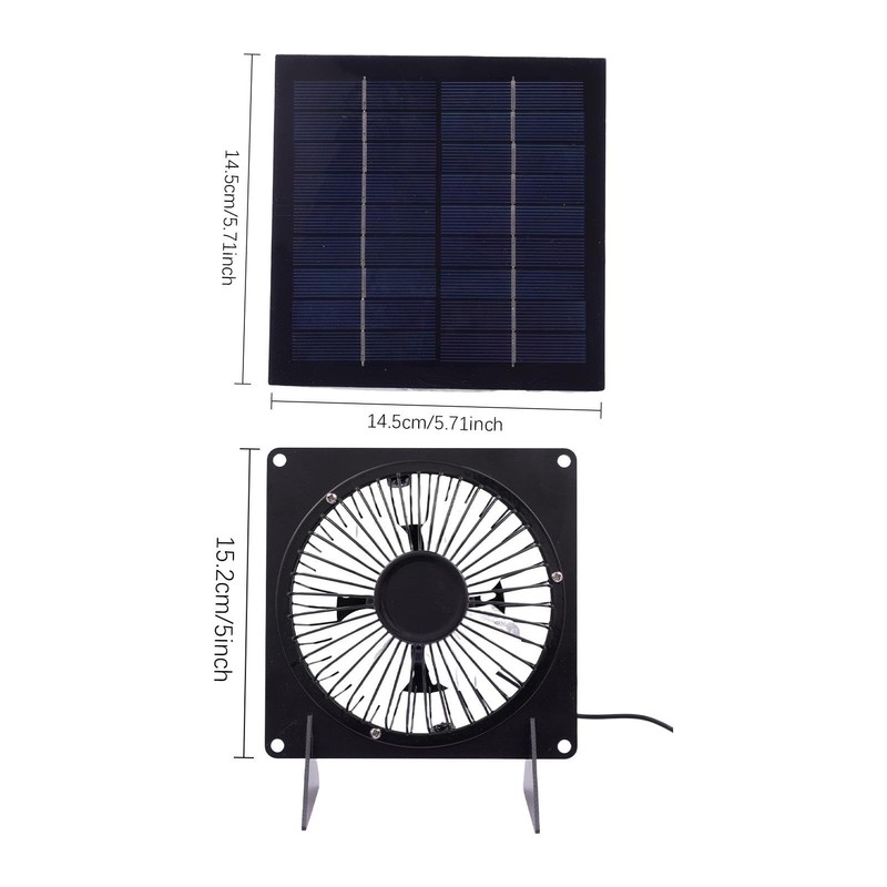 Solar Greenhouse Fan | Solar Panel Fan Chicken Coop Fan,Solar