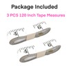 2 PCS Soft Tape Measure 120 Inch/ 300cm, Double Scale