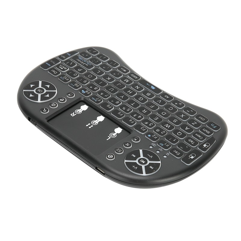 Mini Wireless Keyboard Remote 2.4G USB QWERTY DPI Adjustable for