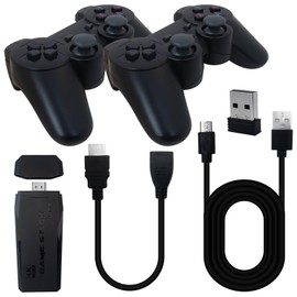 WELURE Wireless Retro Game Console, 20000+ Games Retro Gaming Console Classic M8 64G Plug & Play Video TV Game Stick with 9 Emulators 2.4G Wireless Controller Gamepad, Gifts for Christmas Birthday