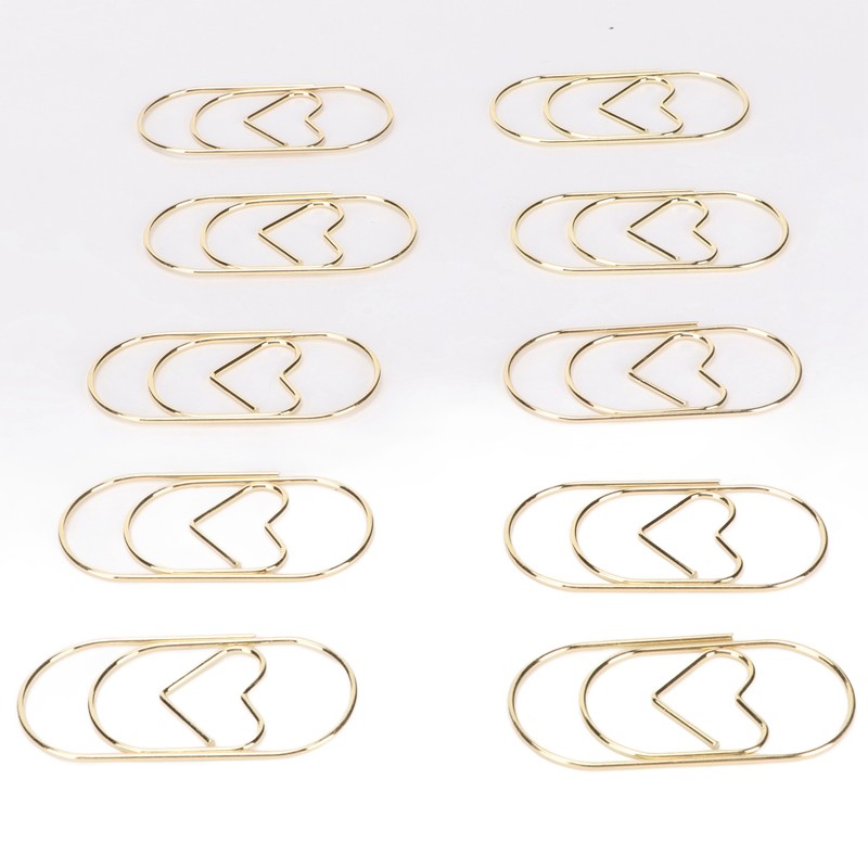 Paper Clips Prevent Slip Rust Proof Love Heart Shaped Decorative
