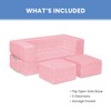 Delta Children Sleeper Convertible Play Sofas, 3 Piece Set, Pink