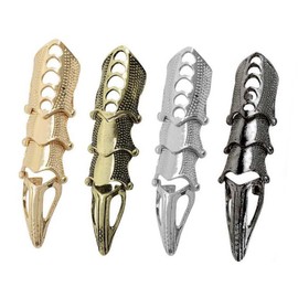 DEBOTTY Punk Finger Claws Rings Set for Women Men Gold Black Silver Bronze Knuckle Full Finger Ring