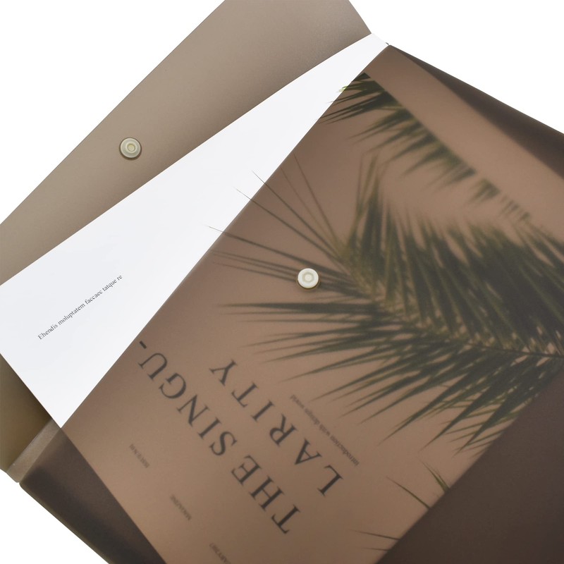 VANRA 5 Pieces A4 Envelopes Folders for Paperwork Plastic Wallets