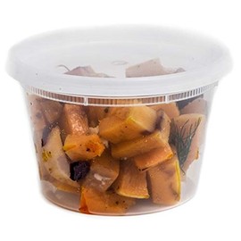 16 oz - 50 Count - Food Storage Plastic Deli Containers with Lids for Meal Prep, Soup, Deli, Lunch,Togo - Microwave Safe, Dishwasher Safe Containers, Heavy Duty Clear Plastic BPA Free (16 Ounce)