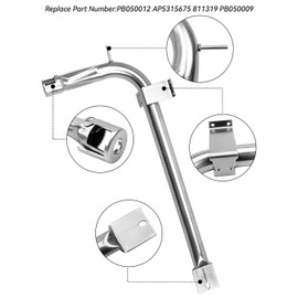 2 Pack Burner Tube Fit for Viking Oven Burner EVGIC305 EVGIC365 VGRC605 VGSS480 VGIC367 VGSC300 VGSC305 VGSS300 Viking Range Parts Replace PB050012 AP5315675 811319