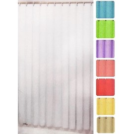 Better Home Deluxe Heavy Weight Shower Curtain Liner Bright Color (White)