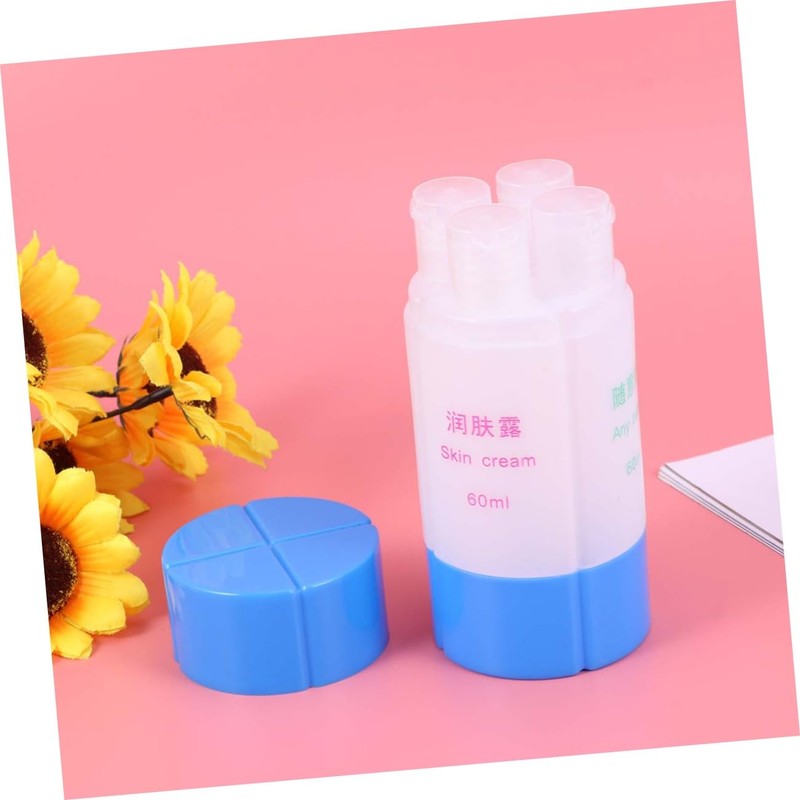 Healeved Travel Toiletry Kit 4 Pack Leakproof Shampoo Bottles 60ml