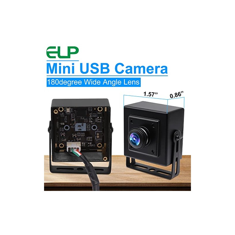 ELP 180degree Fisheye Lens Wide Angle 1080P Mini Box Webcam