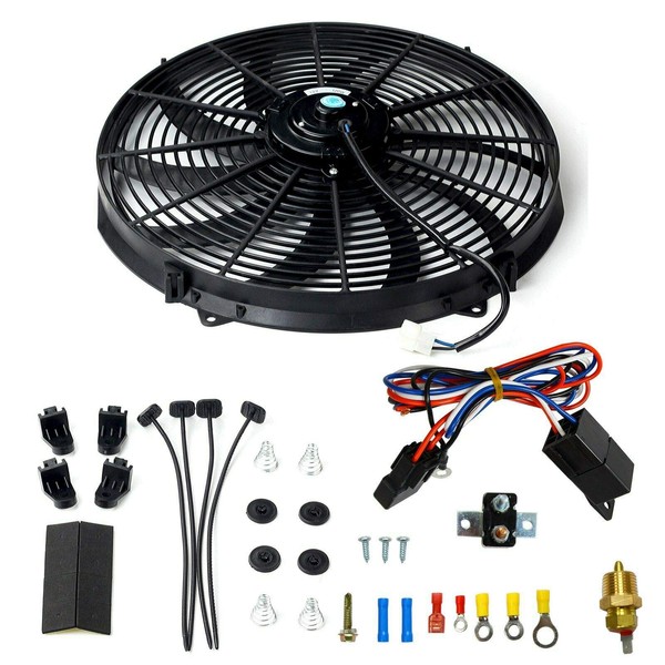 BLACKHORSE-RACING 16" 16 inch Electric Radiator Fan High 3000 +