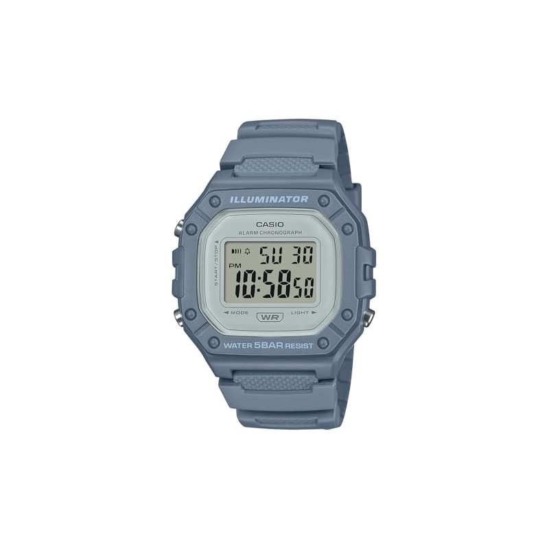 Casio Collection W-218H Wristwatch, Genuine Domestic Product, blue