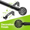Long Curtain rods 66 to 110 inch Easy Install, Adjustable