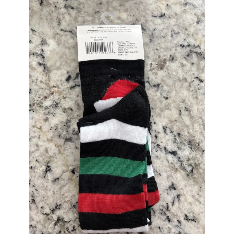 Holiday Style Light Up Knee High Santa Socks
