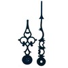 1 Pair of Hands for Junghans W838 W817 Antique Style Aluminium Black Length 120/87 mm