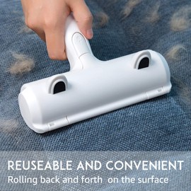 Wouble Pet Hair Remover Roller, Dog and Cat Fur Lint Remover Brush Roller, Pet Hair Catcher, Reusable Self-Cleaning for Furniture, Laundry, Bedding- White Cat's Ear