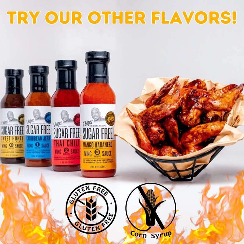 G Hughes Sugar Free, Mango Habanero Wing Sauce - Gluten