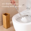 GOBAM Bamboo Toilet Bowl Cleaner with Holder for All Toilet
