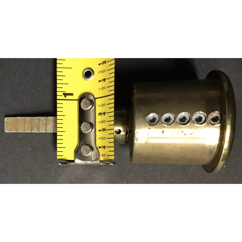 MEDECO HIGH SECURITY RIM CYLINDER PART # 10-0300N-02 BRASS IN