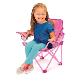 Jakks Pacific Fancy Nancy Camp Chair for Kids, Portable Camping Fold N Go Chair with Carry Bag