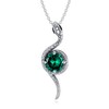 SLIACETE Birthstone Snake Necklace for Women, Sterling Silver, Cubic Zirconia
