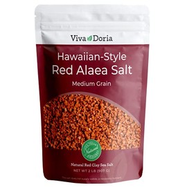 Viva Doria Hawaiian Red Alaea Sea Salt, Medium Grain, 2 lb (907 g)