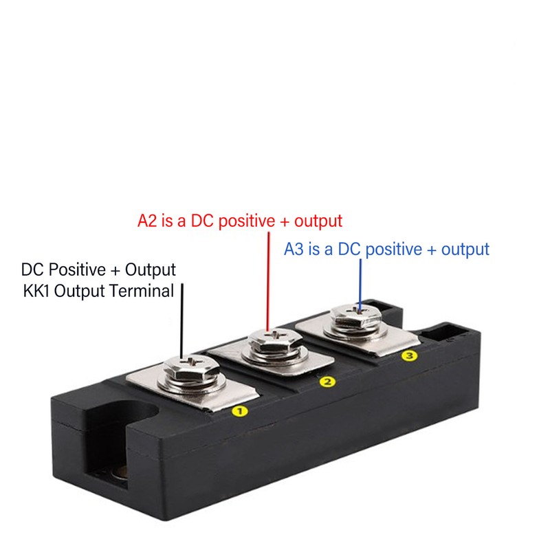 Bridge Rectifier 1600V 3 Terminal 2 in 1 Out Common