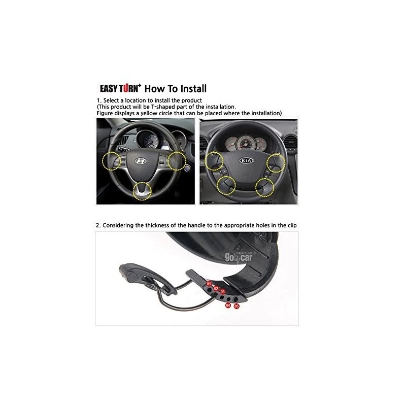 EasyTurn Plus Orange Steering Wheel Knob Easy Turn PVC Rubber