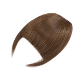 Fashion Clip In Bangs Hair Extensions Front Full Neat Bangs Fringe 2 Clips One Piece Thick Straight Hairpiece Accessories Hairpiece For Women Light Brown