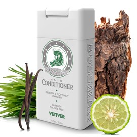 Bossman Moisturizing Hair Conditioner for Men – Stimulates, Hydrates, Soothes Men's Hair and Scalp – Natural Quinoa & Coconut Enriched - Paraben & Sulfate Free (Vetiver X Scent)