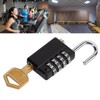 Gym Bag Locker Padlock 4 Digit Combination Zinc Alloy Black