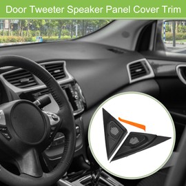 ACROPIX Interior Front Car Door Speaker Window a Pillar Cover Trim Tweeter Speaker Panel Fit for Mazda 3 2004-2009 with Screwdriver ABS Black - Pack of 2