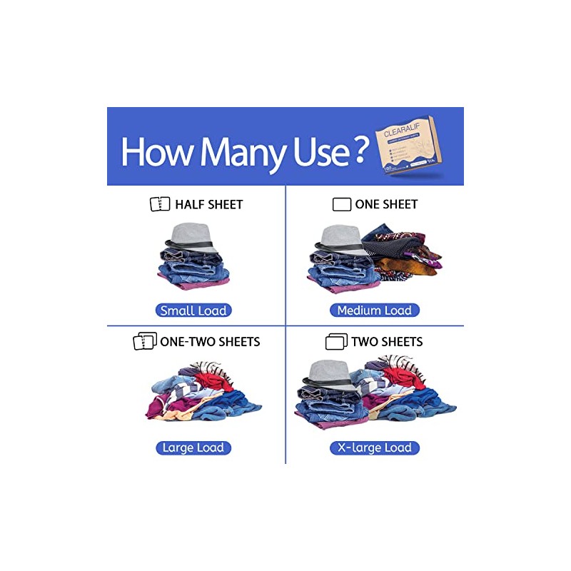 CLEARALIF Laundry Detergent Sheets Up to 160 Loads, Fresh Linen
