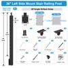 RailinGo 36" Side Mount Stair Railing Post, Stainless Steel Right