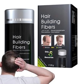 Fibras Naturales Capilares Caboki Disimular Calvicie Mejora Apariencia Sustitituto de Cabello Tratamiento Diferentes Tonos Colores Abundante Pelo (Black)