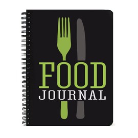 BookFactory Food Journal/Food Diary/Diet Journal -120 Pages - 5” x 7, Durable Thick Translucent Cover, Wire-O Binding (JOU-120-57CW-A-(Food))