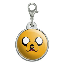 GRAPHICS & MORE Adventure Time Jake Head Chrome Plated Metal Pet Dog Cat ID Tag