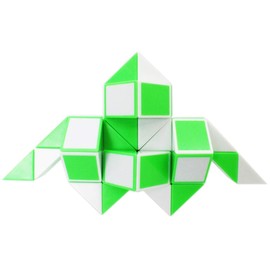 Mipartebo Magic Snake Cube Twist Puzzle 48 Wedges Large Size Twist Fidget Snake Toys Gift Party Favors Game Goodie Bag Fillers for Kids Adults Teens Green