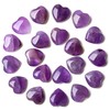 YATOJUZI 20PCS Amethyst Heart Healing Crystals Natural Amethyst Crystal Set