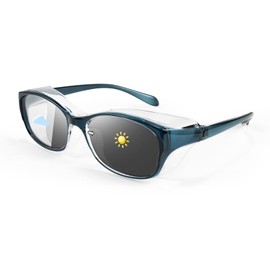 FEISEDY B1050 Pollen Glasses, Sunglasses, Men's, Color Changing Dimming Polarized Glasses, Women's, Windproof, Dustproof, Casual, UV Protection, UV Protection, Protection Glasses, Splash Infection Prevention, Splashes, Viruses, Hay Fever, Ultra Lightweig