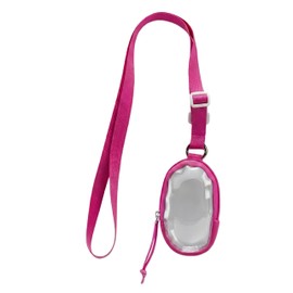 SANQOUYTT Portable Classroom Doorbell Button Lanyard Holder, Carrying Case for Universal Classroom Doorbell Button, Adjustable Doorbell Buttons Bag for Teachers (Pink)