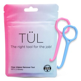 TÜL | Only Invisalign Remover Tool Made in The USA | Lifetime Replacements | Ortho Recommended Aligner Remover Tool & Retainer Remover Tool | Variety 2 Pack | Top Invisalign Accessories