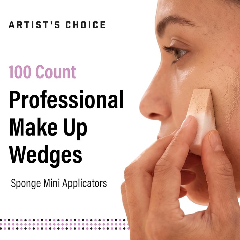 Artist's Choice Makeup Sponge Mini Applicator Wedges (100 Count)