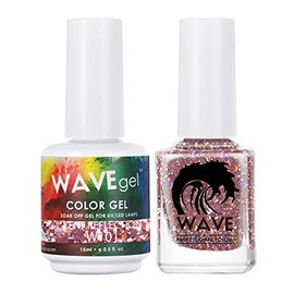 WAVEGEL Soak-Off Gel & Nail Lacquer Matching Duo Set - Simplicity Collection - #W101 Lent Reflection I 0.5 Oz