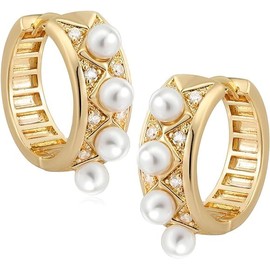 Jenosy Earrings Gold Women's Bow Earrings Women's Delicate Bow Earrings Hoop Earrings Girls Fashionable Lightweight Cartilage Huggie Hypoallergenic Earrings 18K Gold-Plated Fashion Jewellery for Women