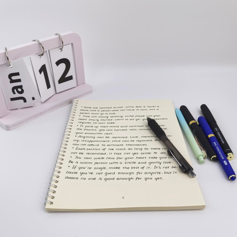 Fengtaiyuan ZS038P6, 6 Count, 0.38mm, Retractable Gel Ink Rollerball Pens