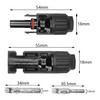 YAODHAOD Solar Plugs, 5 Pairs 1000V 30A Male/Female Solar Adapter